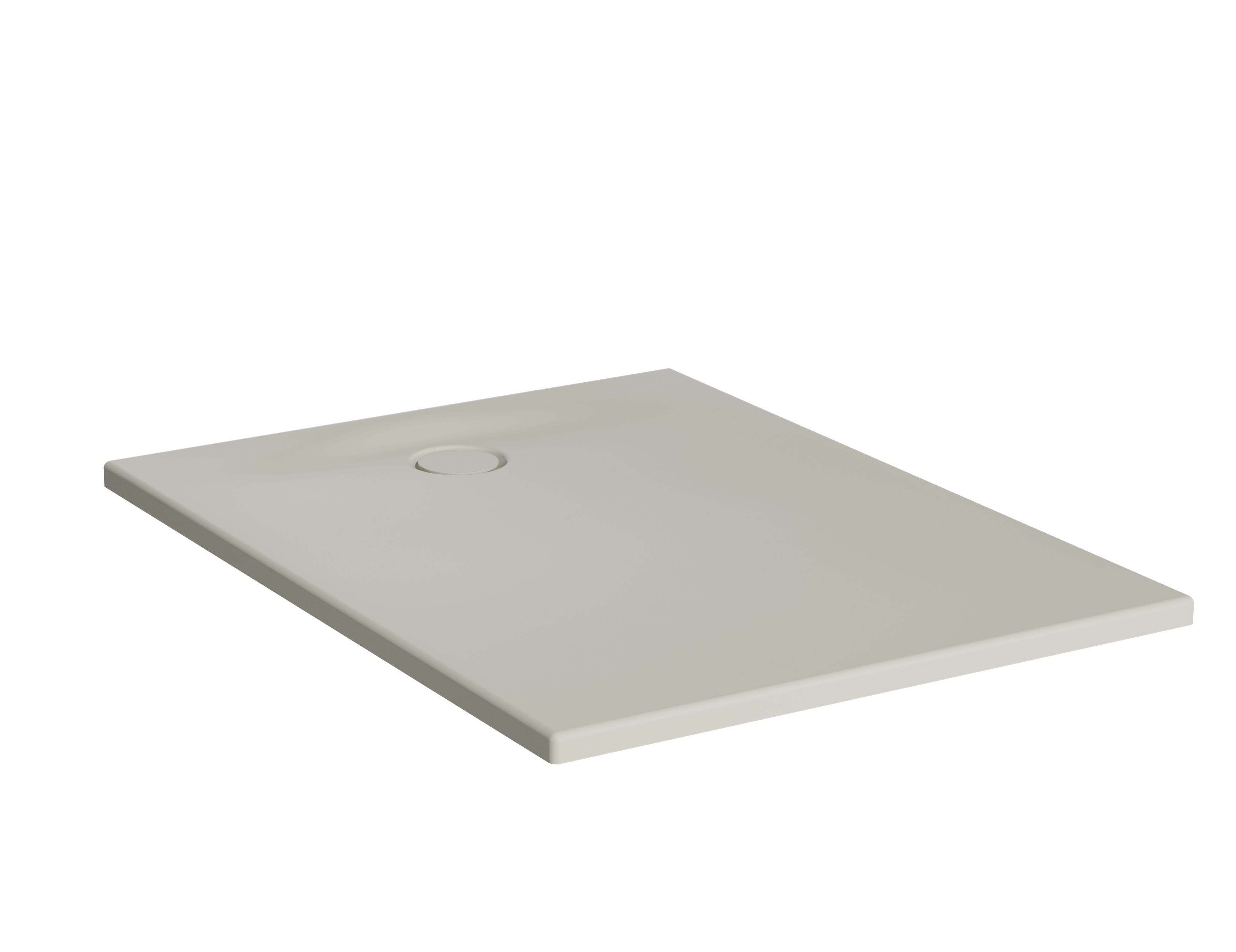 Leaf Rectangle Shower Tray - 100x90cm - Textured Taupe