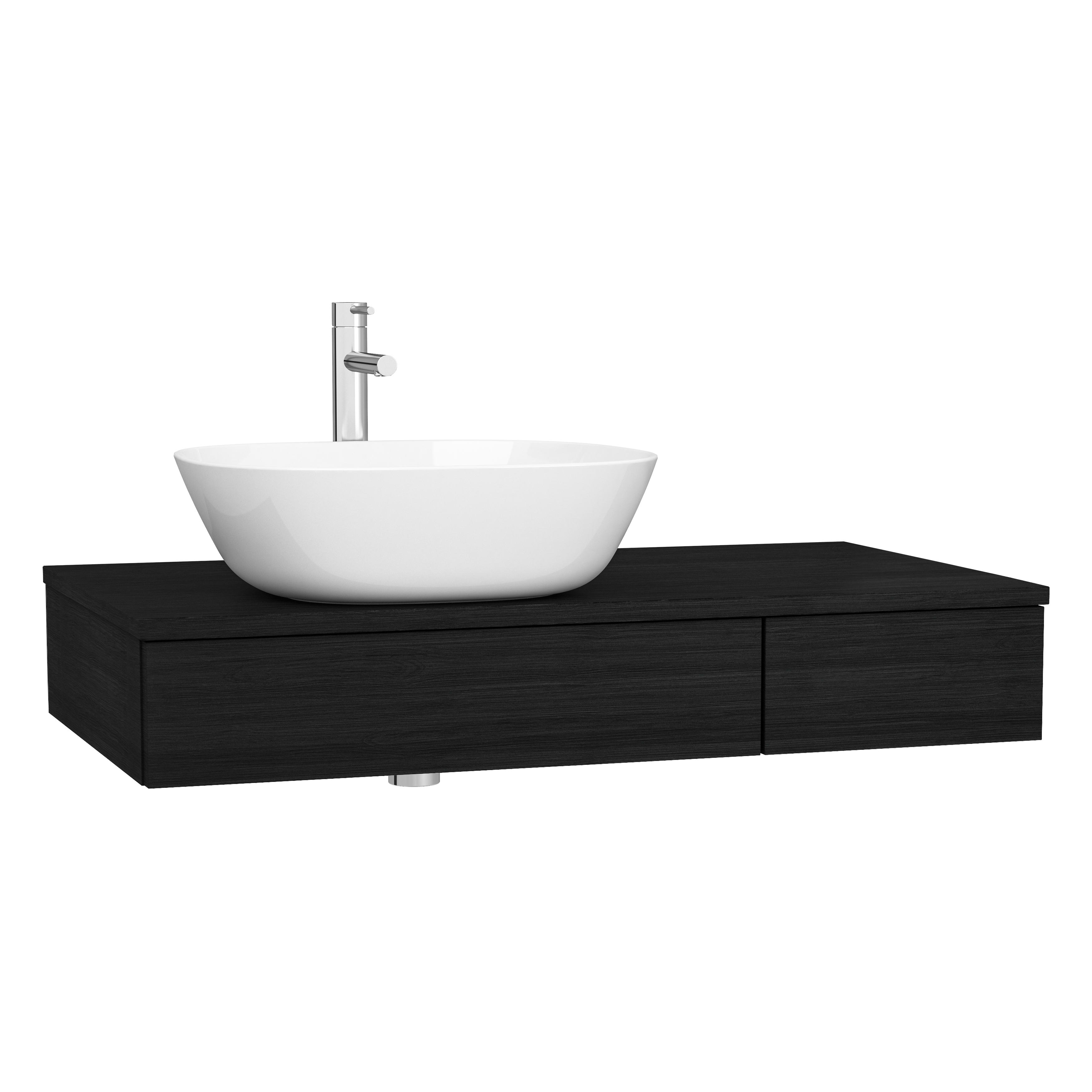 Origin Vanity Unit - Patterned Black Oak