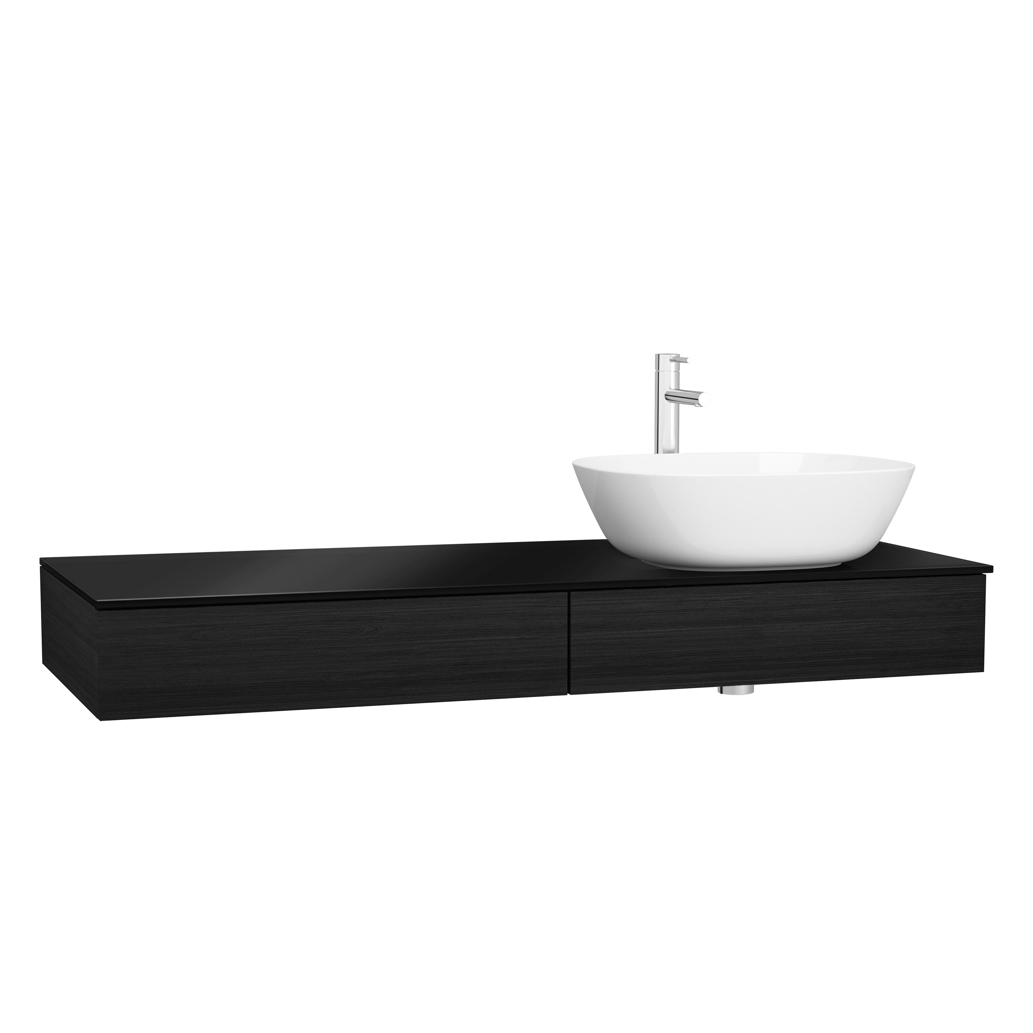 Origin Vanity Unit - Patterned Black Oak