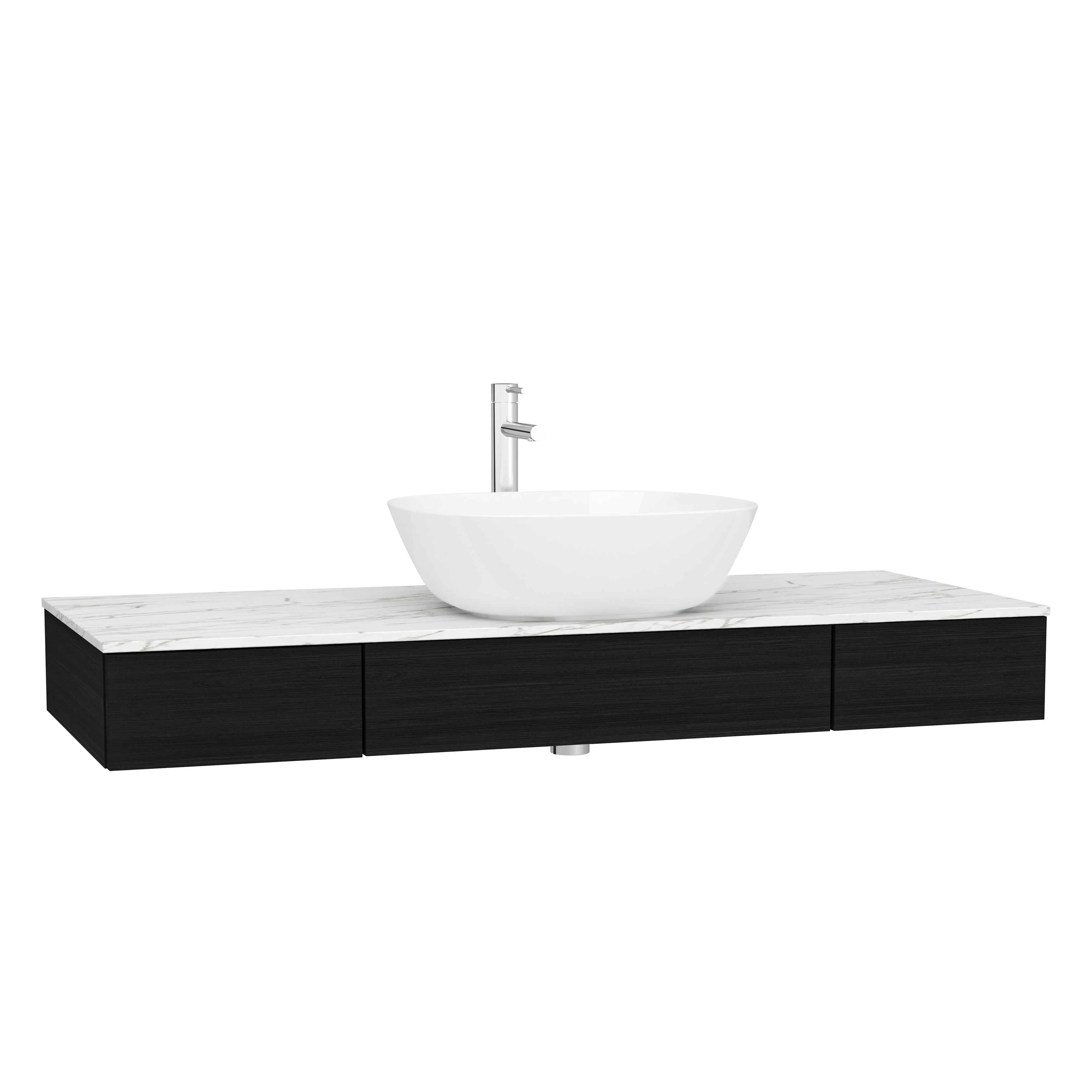 Origin Vanity Unit - Patterned Black Oak