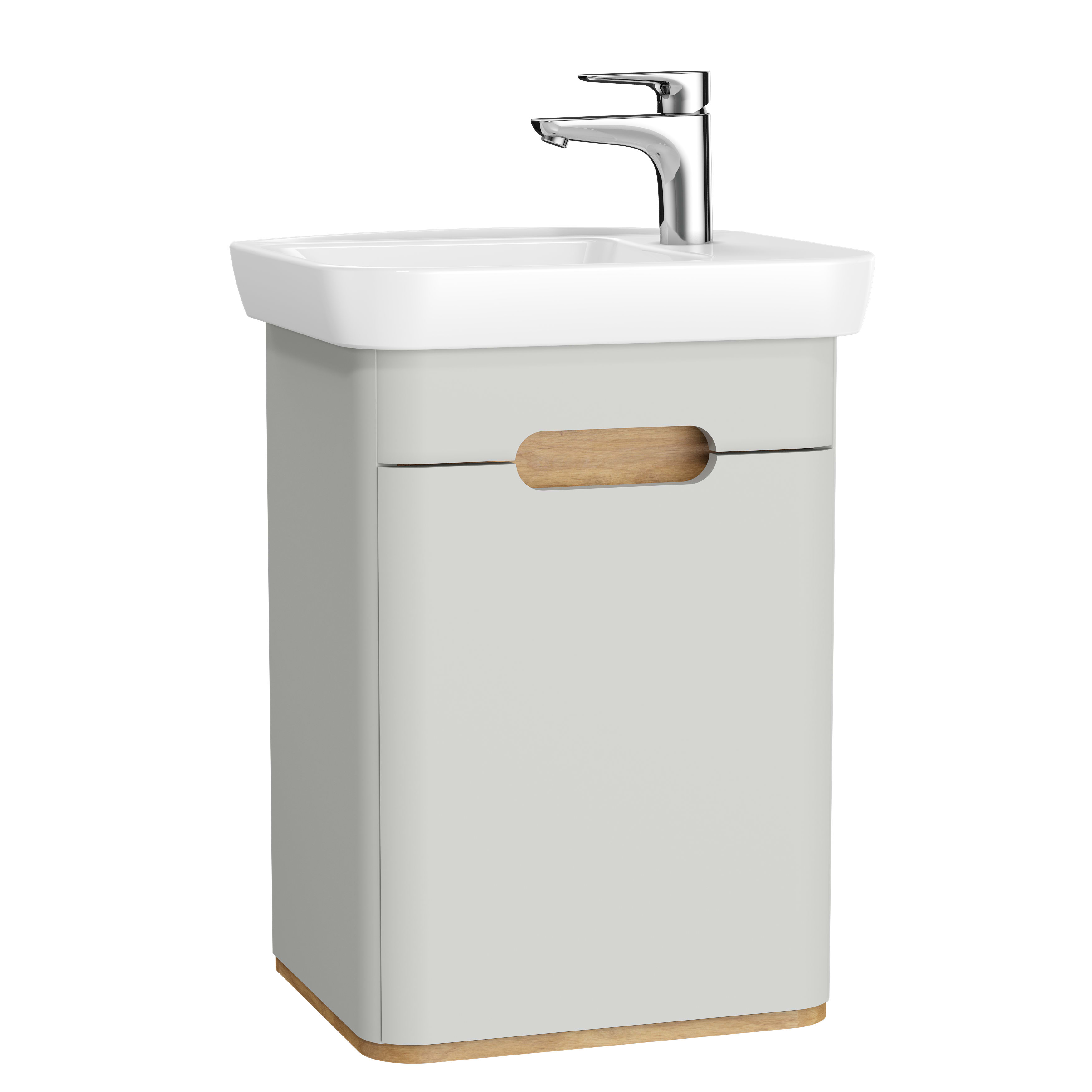 Sento Washbasin Unit - 80 cm - Matte Light Grey