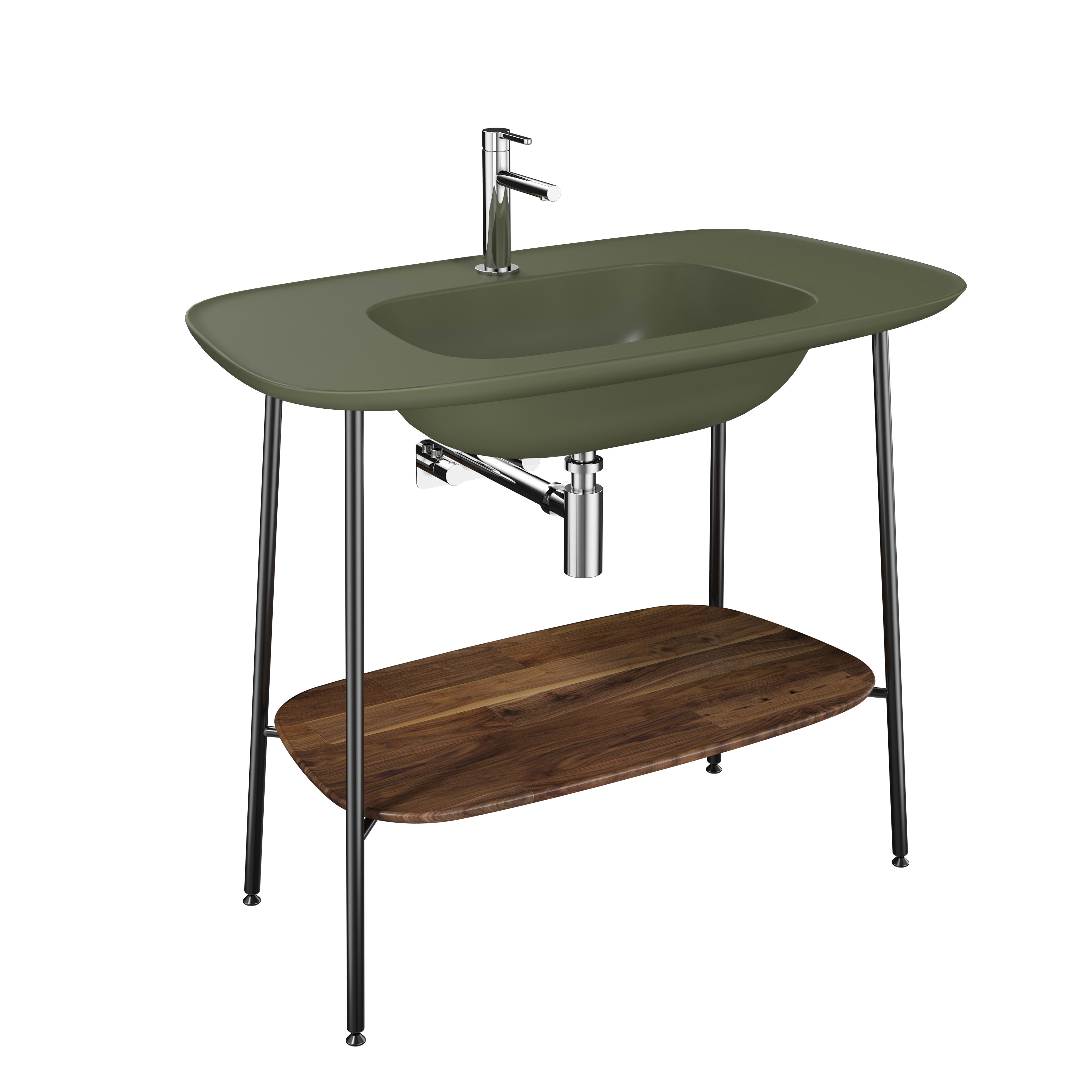 Plural Washbasin Unit - Dark Oak