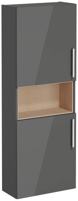 Vitra Root Flat Short unit, compact, 50cm, LHH High Gloss Anthracite