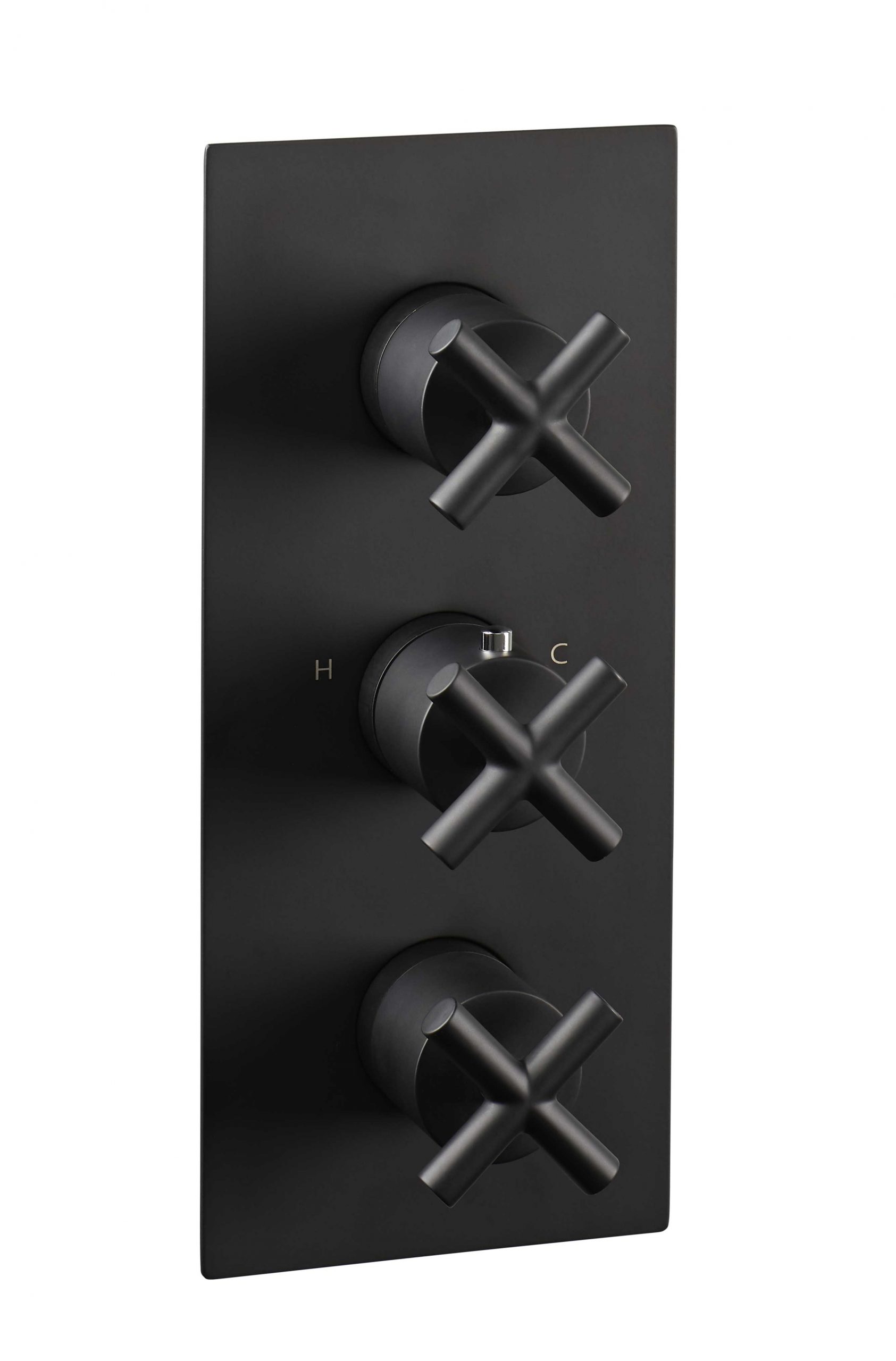 JTP - Solex Thermostatic Concealed 3 Outlet Shower Valve, Vertical