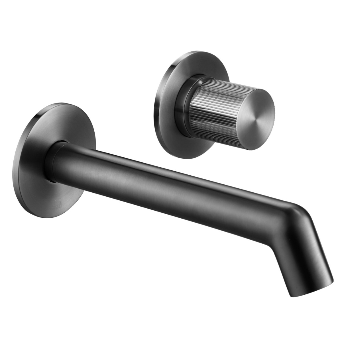 EVO Wall mounted basin mixer without lever Brushed Black