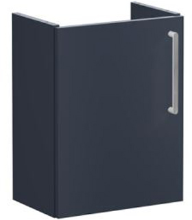 Vitra Root Flat Washbasin Unit, compact, 45cm, LHH Matt Dark Blue
