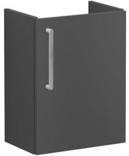 Vitra Root Flat Washbasin Unit, compact, 45cm, RHH Matt Storm Grey