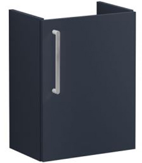 Vitra Root Flat Washbasin Unit, compact, 45cm, RHH Matt Dark Blue
