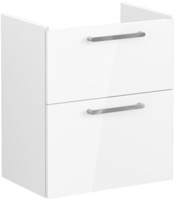 Vitra Root Flat Washbasin Unit with 2 drawers, compact, 60cm High Gloss White