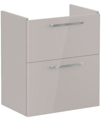 Vitra Root Flat Washbasin Unit with 2 drawers, compact, 60cm High Gloss Sahara Beige