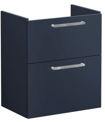 Vitra Root Flat Washbasin Unit with 2 drawers, compact, 60cm Matt Dark Blue