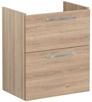 Vitra Root Flat Washbasin Unit with 2 drawers, compact, 60cm Natural Oak