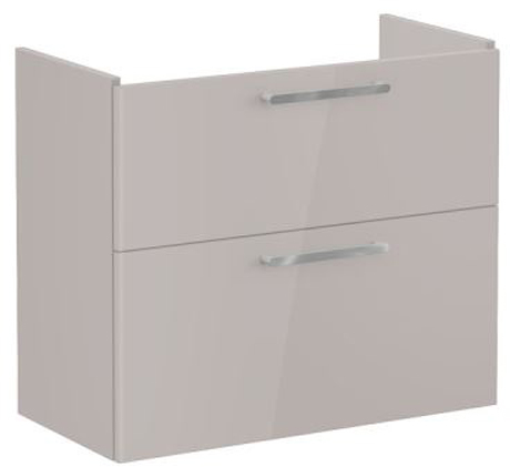 Vitra Root Flat Washbasin Unit with 2 drawers, compact, 80cm High Gloss Sahara Beige