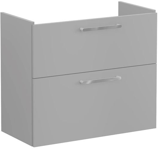 Vitra Root Flat Washbasin Unit with 2 drawers, compact, 80cm Matt Rock Grey