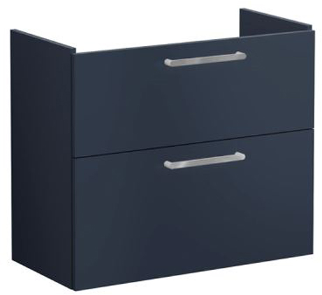 Vitra Root Flat Washbasin Unit with 2 drawers, compact, 80cm Matt Dark Blue