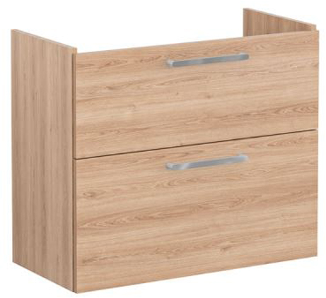Vitra Root Flat Washbasin Unit with 2 drawers, compact, 80cm Natural Oak