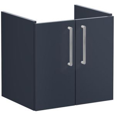 Vitra Root Flat Washbasin Unit with doors, 60cm Matt Dark Blue