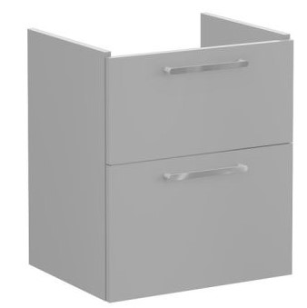 Root Flat Washbasin Unit-60cm, Matt Rock Grey, with two drawers
