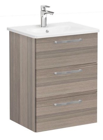 Root Flat Washbasin Unit 60cm, Cordoba, with three drawers