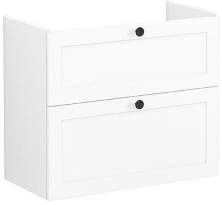 Vitra Root Classic Washbasin Unit 2 drawers, compact, 80cm Matt White