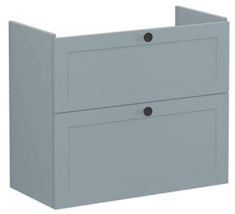 Vitra Root Classic Washbasin Unit 2 drawers, compact, 80cm Matt Fjord Green