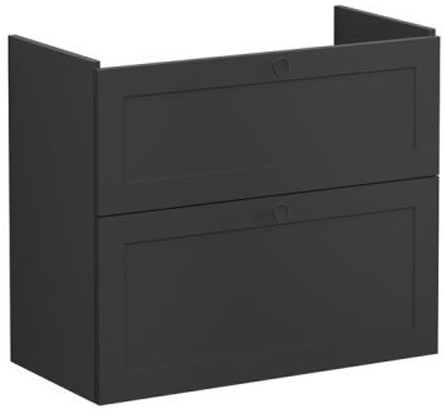 Vitra Root Classic Washbasin Unit 2 drawers, compact, 80cm Matt Graphite