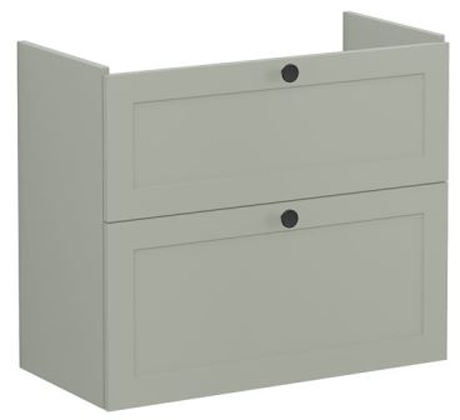 Vitra Root Classic Washbasin Unit 2 drawers, compact, 80cm Matt Retro Green