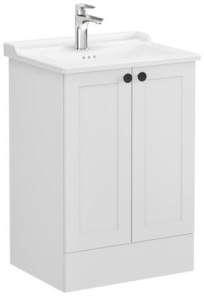 Vitra Root Classic Washbasin Unit 60cm Matt Light Grey