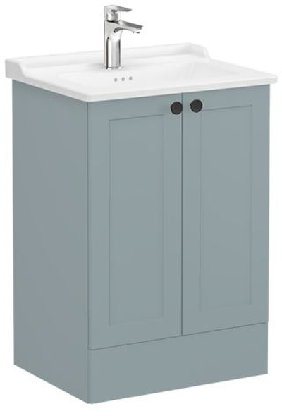 Vitra Root Classic Washbasin Unit 60cm Matt Fjord Green