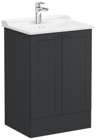 Vitra Root Classic Washbasin Unit & Basin 60cm Matt Graphite