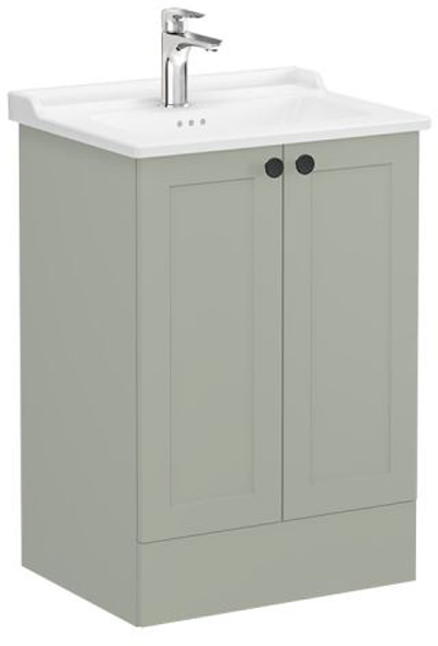 Vitra Root Classic Washbasin Unit 60cm Matt Retro Green