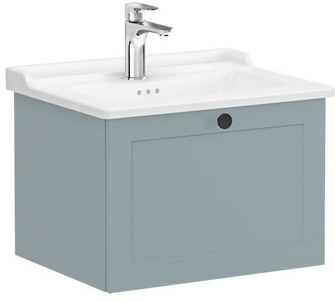 Vitra Root Classic Washbasin Unit & Basin 60cm Matt Fjord Green