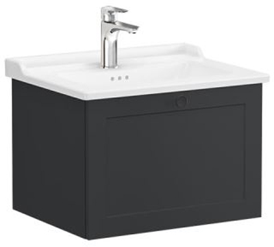 Vitra Root Classic Washbasin Unit & Basin 60cm Matt Graphite