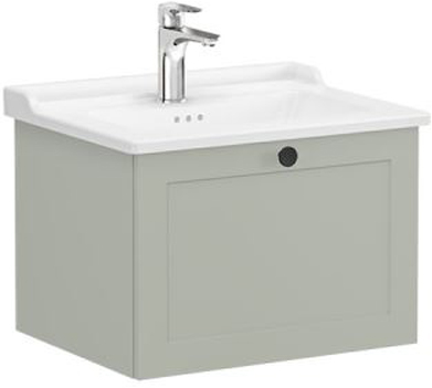 Vitra Root Classic Washbasin Unit & Basin 60cm Matt Retro Green