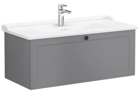 Root Classic Washbasin Unit 100cm, Matt Grey, with drawer