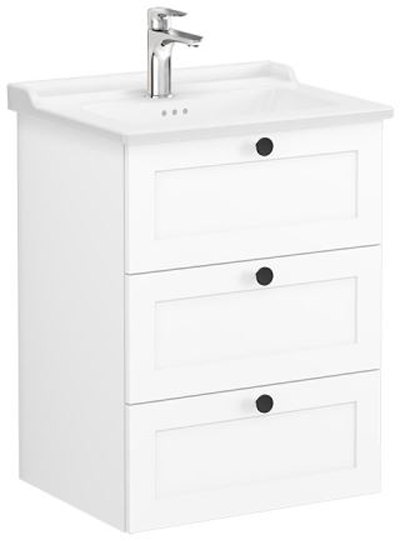 Vitra Root Classic Washbasin Unit 60cm Matt White