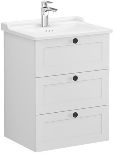 Vitra Root Classic Washbasin Unit 60cm Matt Light Grey