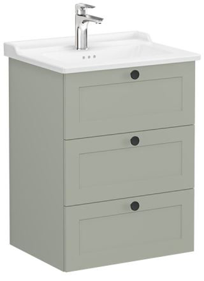 Vitra Root Classic Washbasin Unit 60cm Matt Retro Green