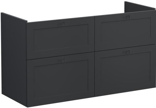 Root Classic Washbasin Unit 120cm, Matt Graphite, with four drawers