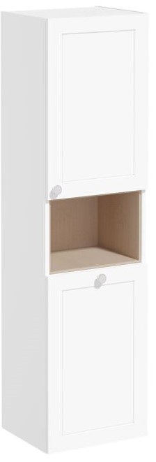 Root Classic Tall Unit Short unit, right hand hinged, with laundry basket, 40cm, Matt White