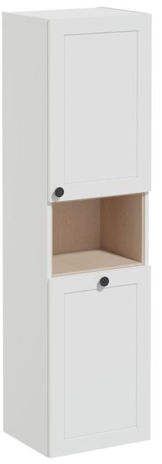 Root Classic Tall Unit Short unit, right hand hinged, with laundry basket, 40cm, Matt Light Grey