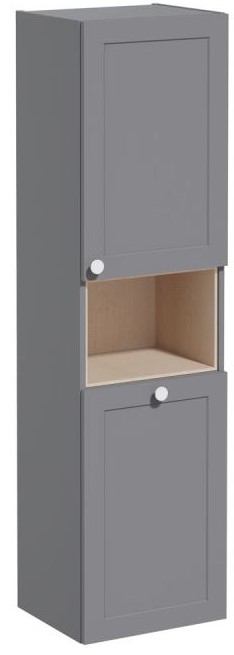 Root Classic Tall Unit Short unit, right hand hinged, with laundry basket, 40cm, Matt Grey