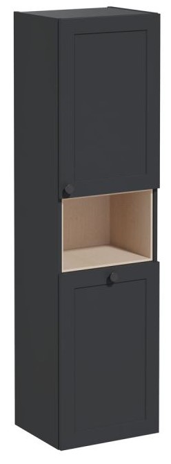 Root Classic Tall Unit Short unit, right hand hinged, with laundry basket, 40cm, Matt Graphite