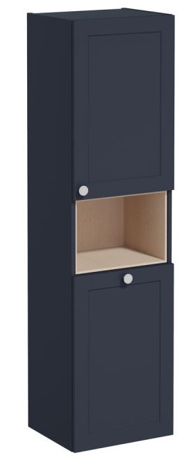 Root Classic Tall Unit Short unit, right hand hinged, with laundry basket, 40cm, Matt Dark Blue