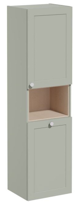 Root Classic Tall Unit Short unit, right hand hinged, with laundry basket, 40cm, Matt Retro Green