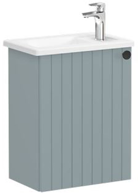 Vitra Root Groove Washbasin Unit with door, compact, 45cm, LHH Matt Fjord Green