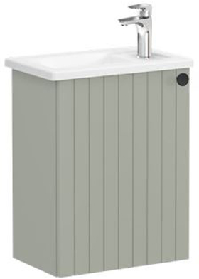 Vitra Root Groove Washbasin Unit with door, compact, 45cm, LHH Matt Retro Green