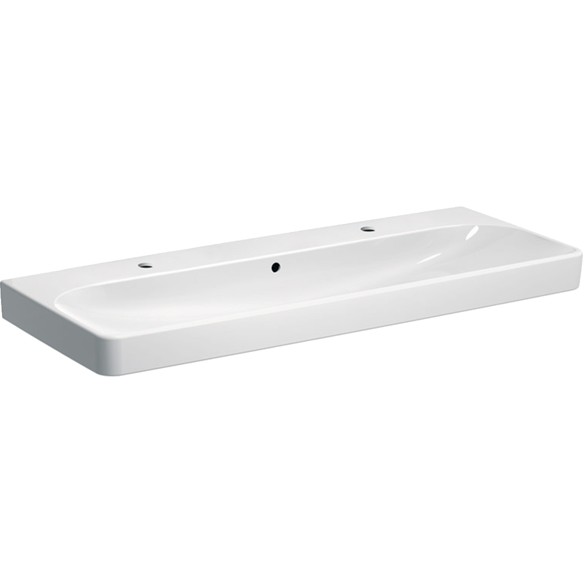 Smyle Square 1200mm 2 tap hole washbasin