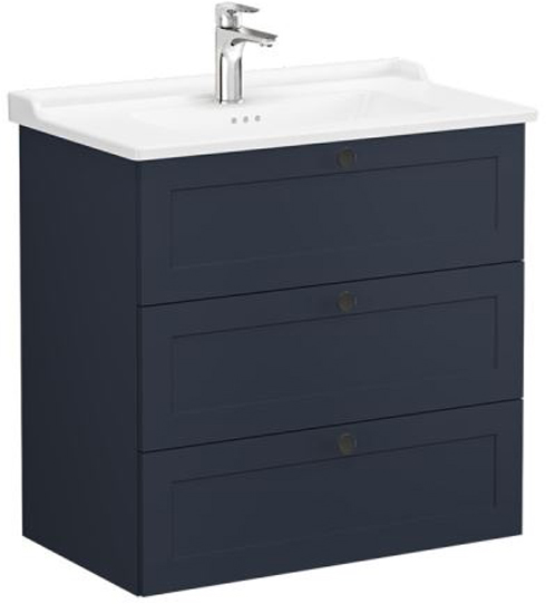 Vitra Root Groove Washbasin Unit with doors, floor-standing, 60cm Matt Fjord Green