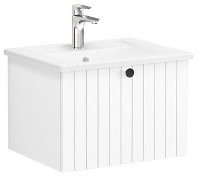 Vitra Root Groove Washbasin Unit with drawer & Basin, 60cm Matt White